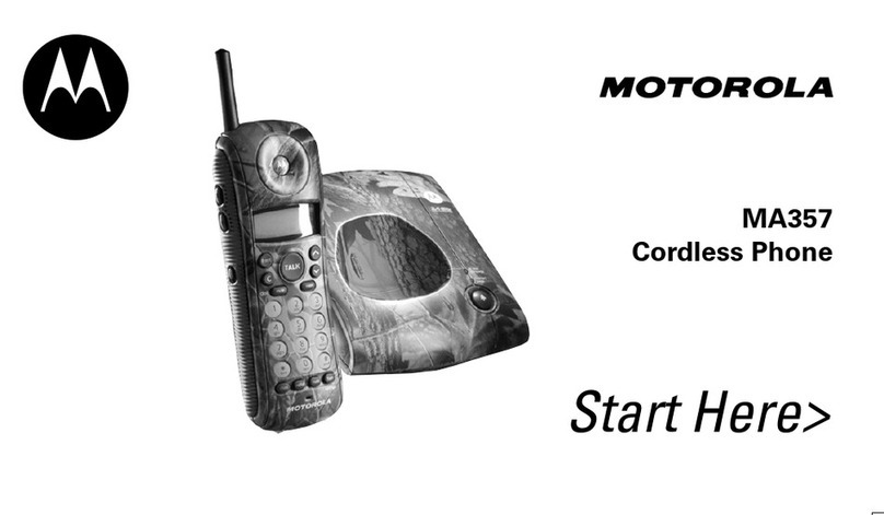 Motorola MA357 - E30 Camouflage Cordless Phone Instruction Manual Motorola MA357 - E30 Camouflage Cordless Phone Instruction Manual