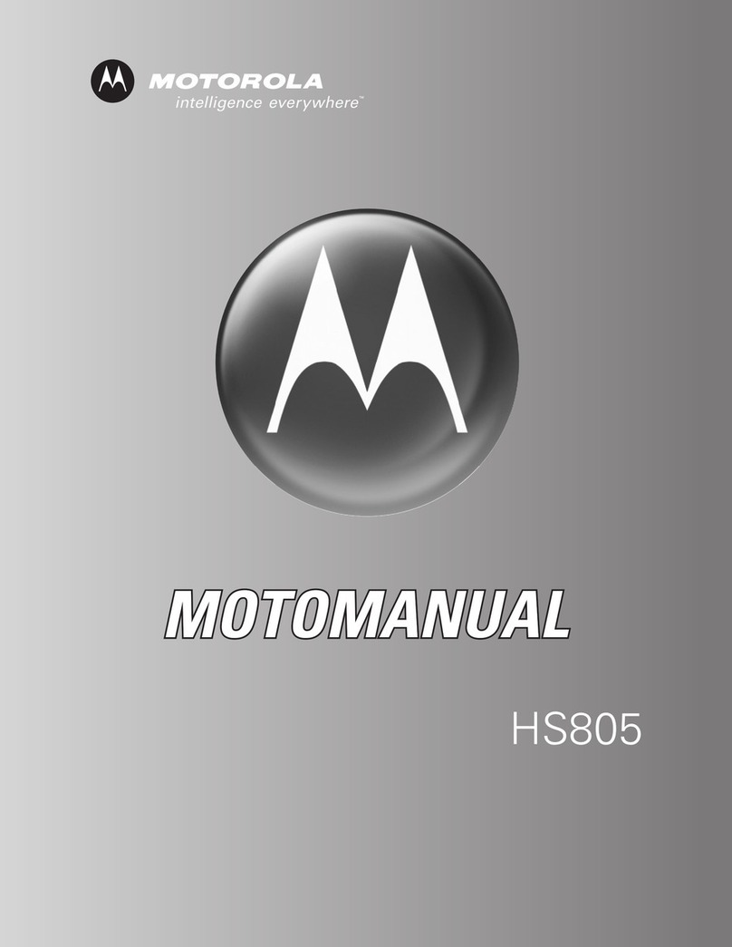 Motorola HS805 manual