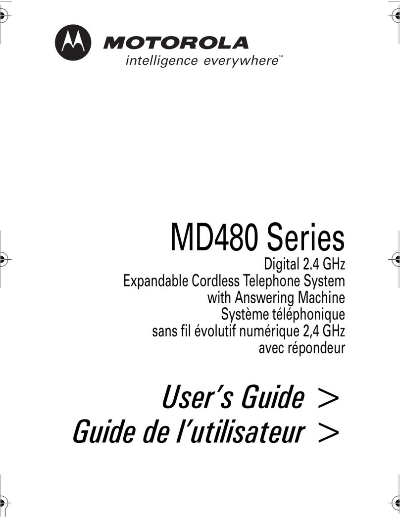Motorola MD481 - Digital Cordless Phone User manual