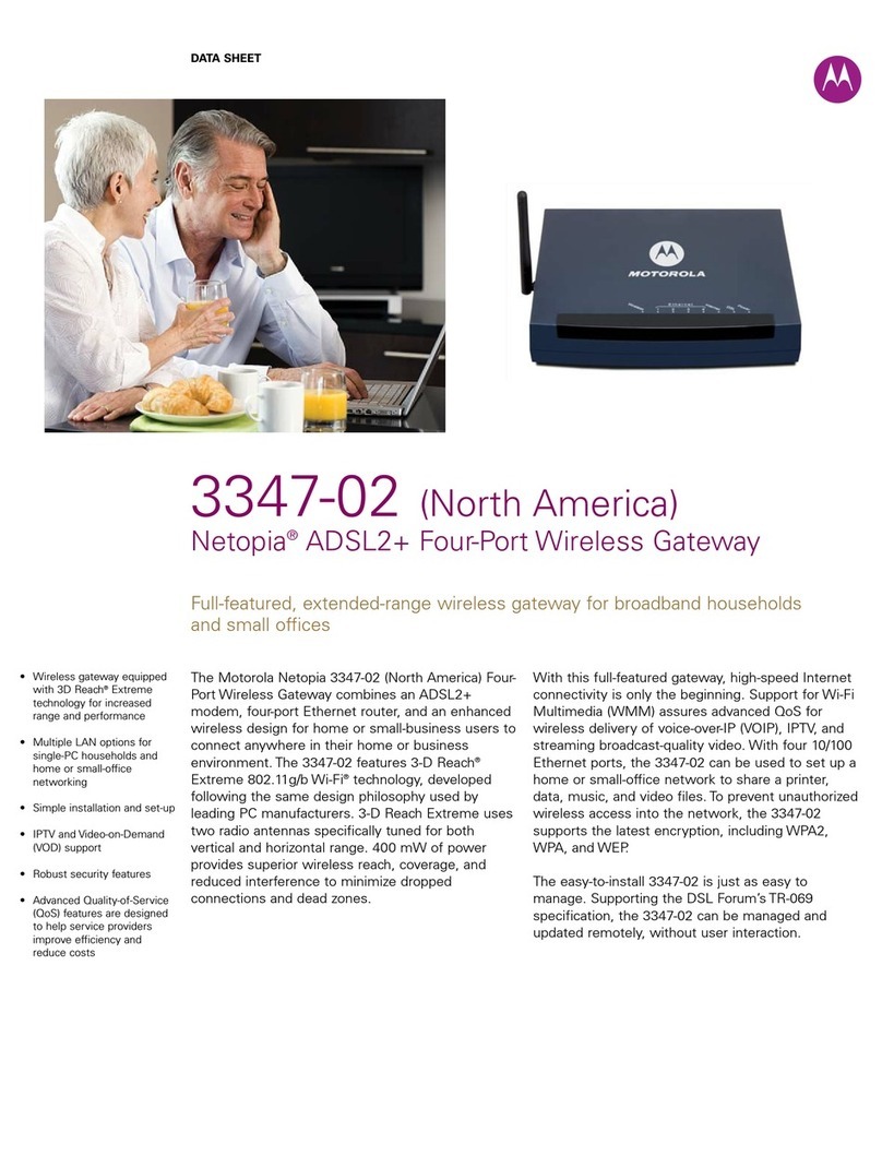 Motorola Netopia 3347-02 User manual