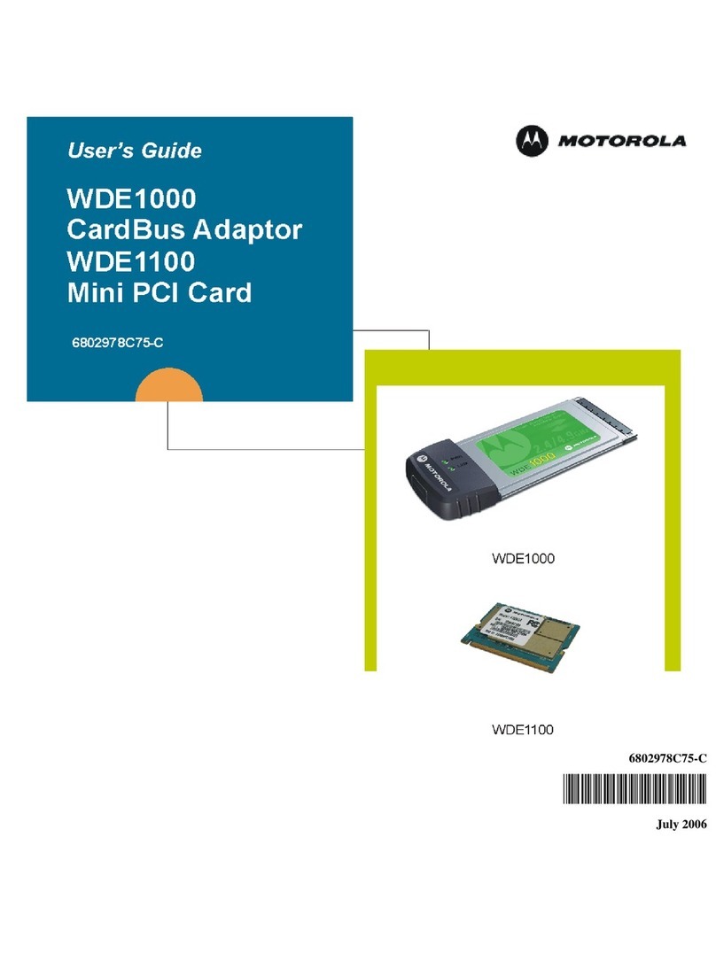 Motorola WDE1000 User manual
