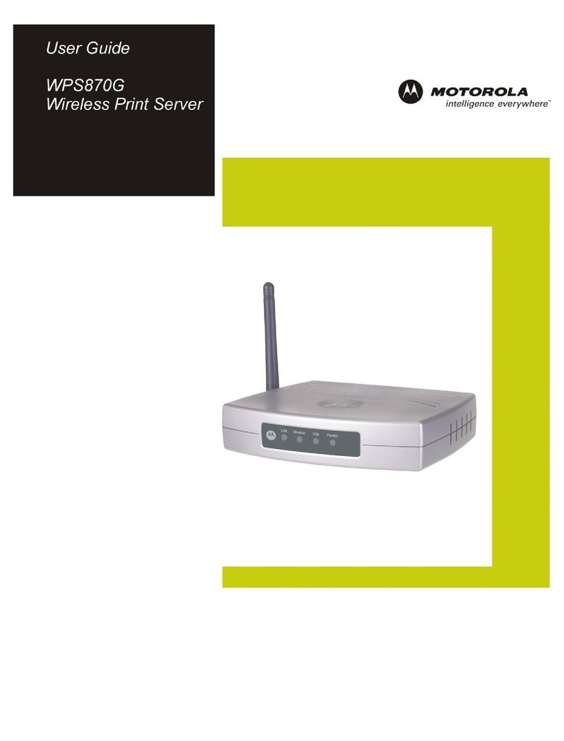Motorola WPS870G - Wireless Print Server user guide Motorola WPS870G - Wireless Print Server user guide