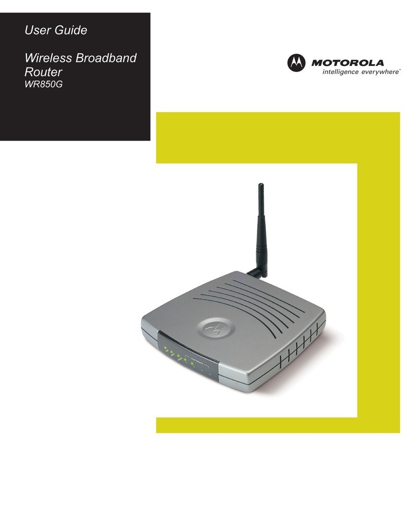 Motorola WR850G - Wireless Broadband Router User manual