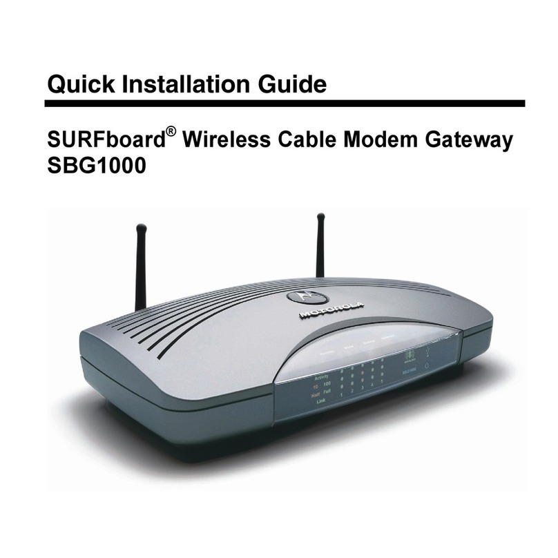Motorola SURFBOARD SBG1000 Quick installation guide