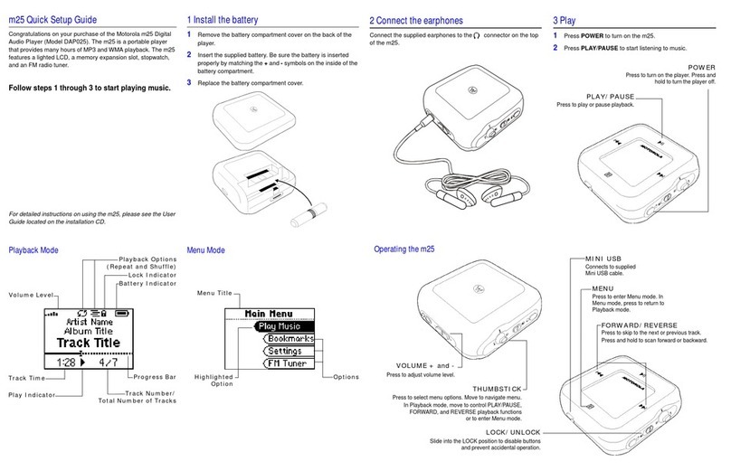 Motorola m25 User manual