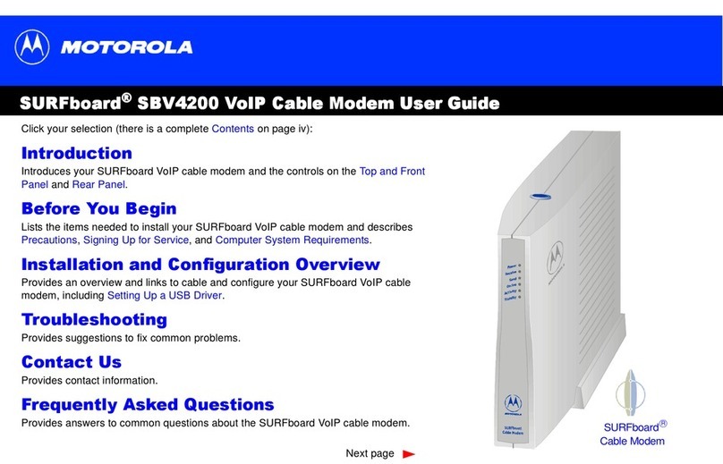 Motorola SURFboard SBV4200 User manual