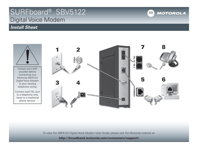 Motorola SURFboard SBV5122 Assembly instructions