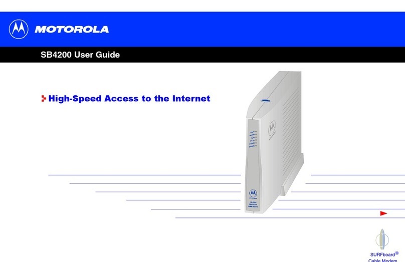 Motorola SB4200 - SURFboard - 38 Mbps Cable Modem User manual