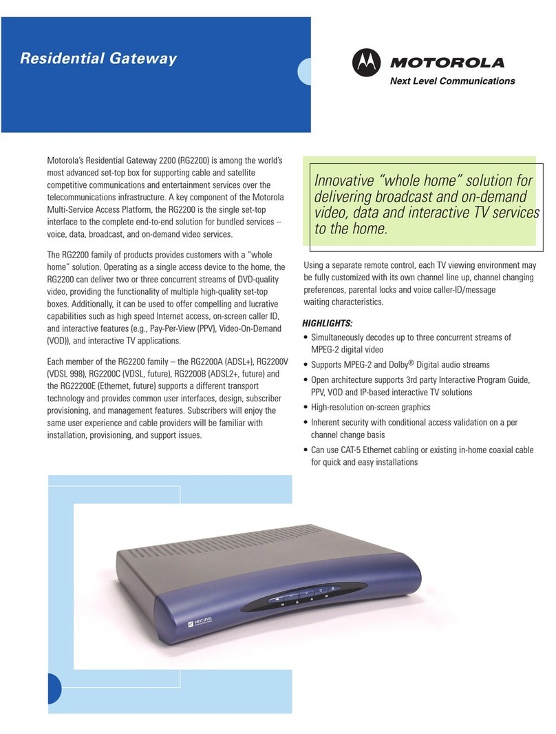 Motorola RG2200 User manual