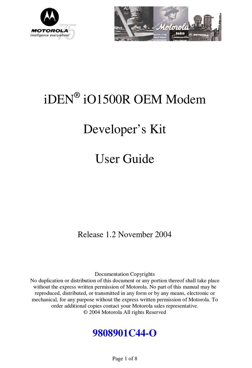 Motorola iDEN iO1500R User manual