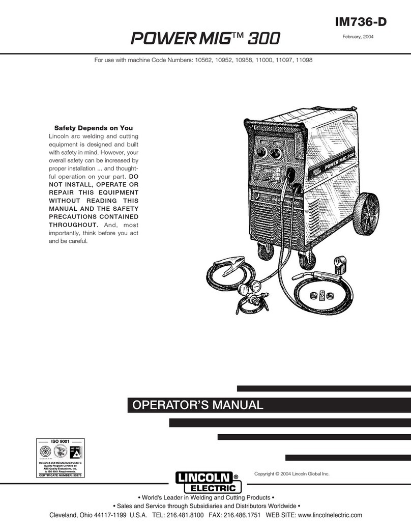 Lincoln Electric POWER MIG IM736-D Operator's manual