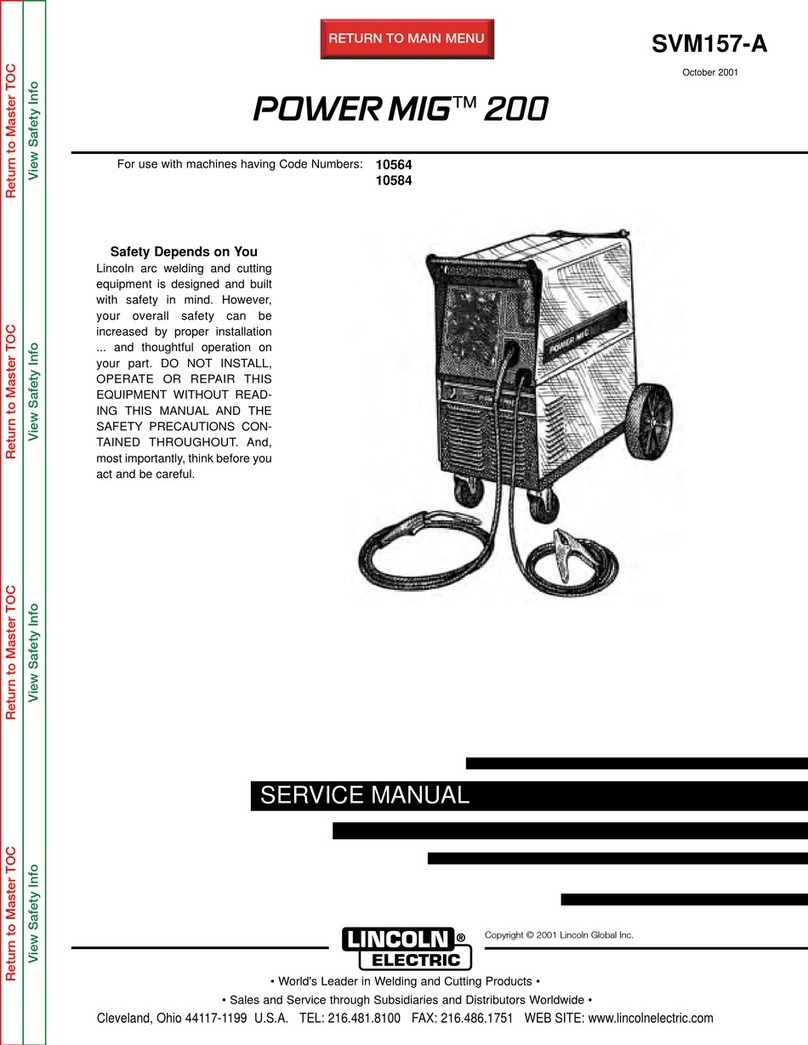 Lincoln Electric POWER MIG SVM157-A Service manual