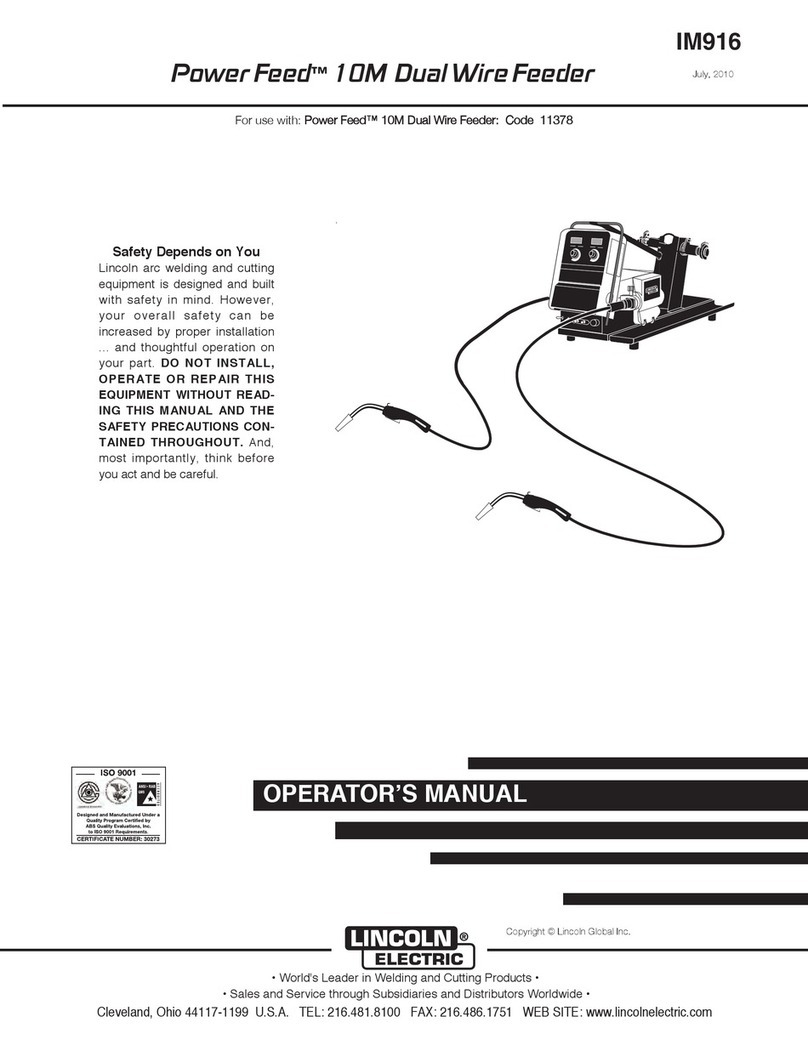 Lincoln Electric POWER FEED IM916 Operator's manual