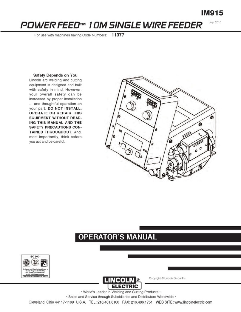 Lincoln Electric POWER FEED IM915 Operator's manual