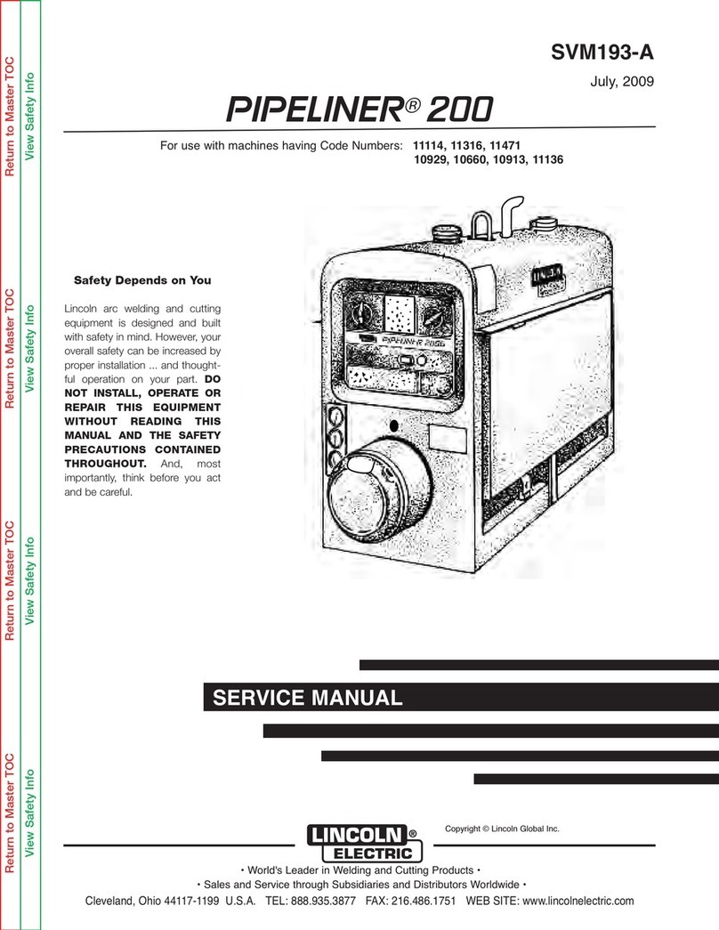 Lincoln Electric PIPELINER 200 Service manual