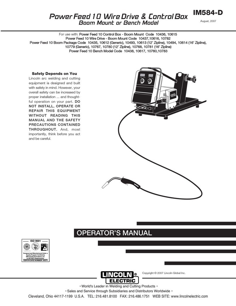 Lincoln Electric POWER FEED IM584-D Operator's manual