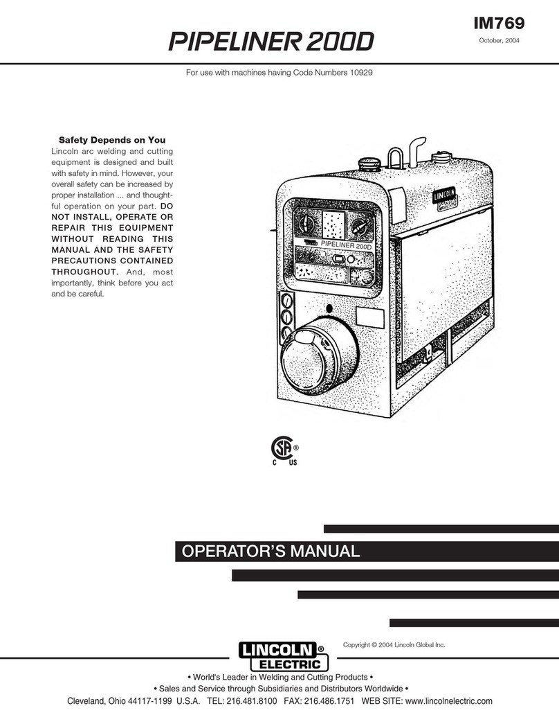 Lincoln Electric PIPELINER IM769 Operator's manual