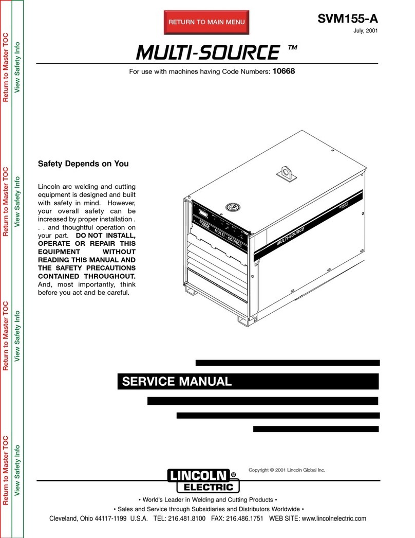 Lincoln Electric MULTI-SOURCE SVM155-A User manual