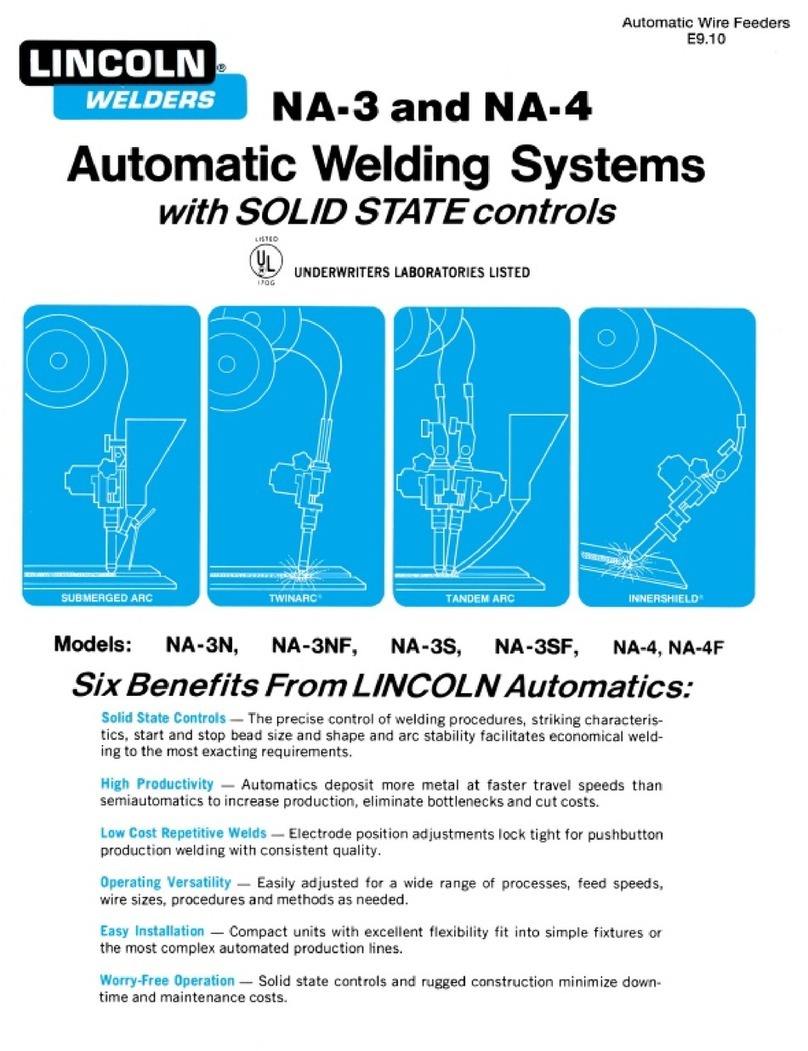 Lincoln Electric NA-3 Specification sheet