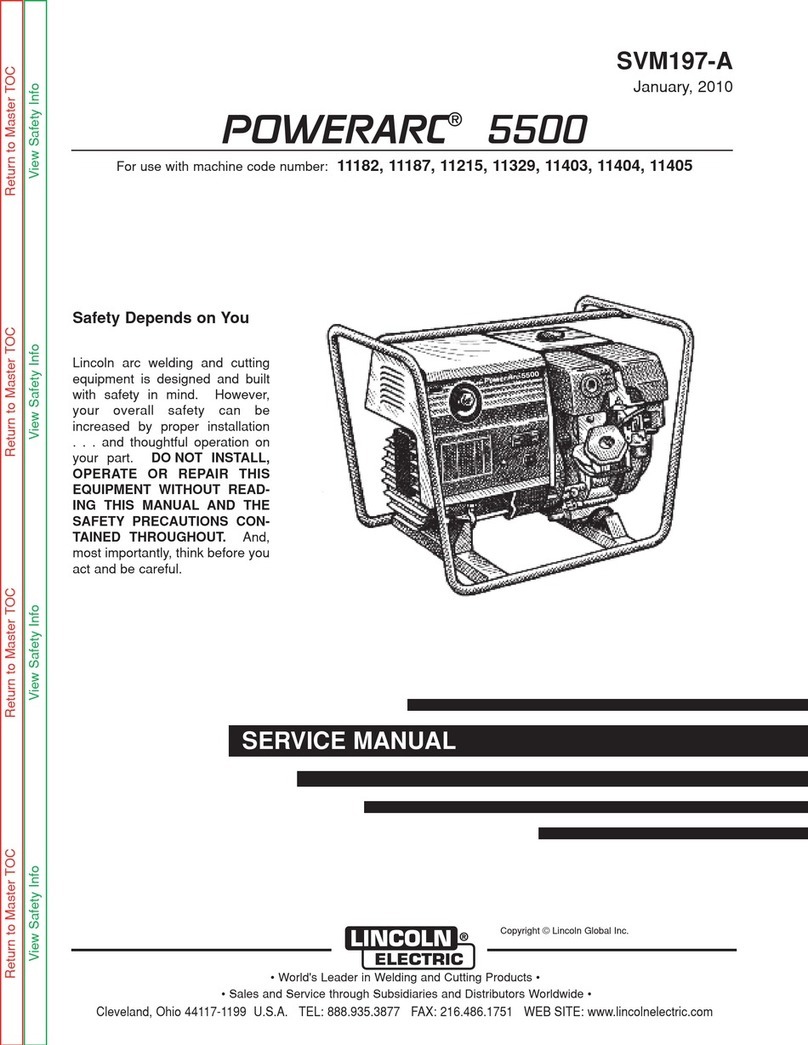 Lincoln Electric POWERARC 5500 SVM197-A Service manual