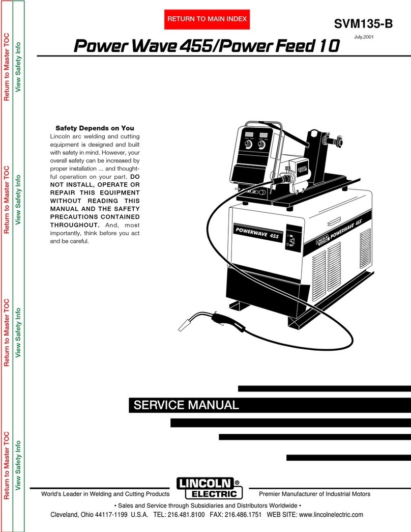 Lincoln Electric POWER WAVE SVM135-B Service manual