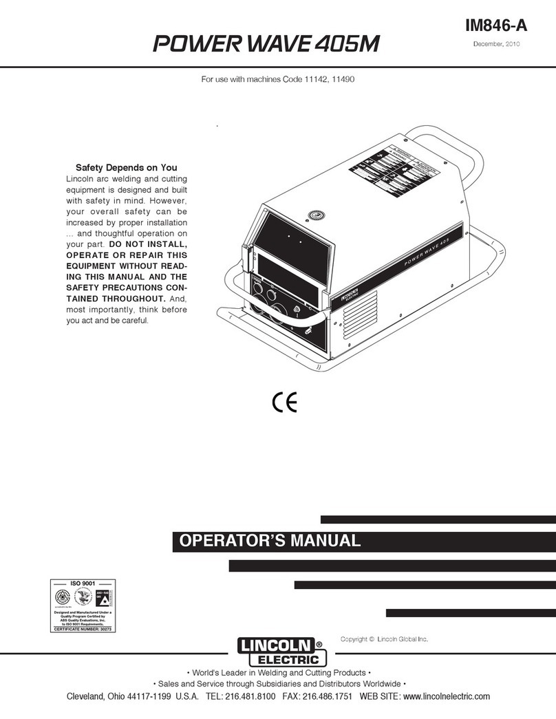 Lincoln Electric POWER WAVE IM846-A Operator's manual