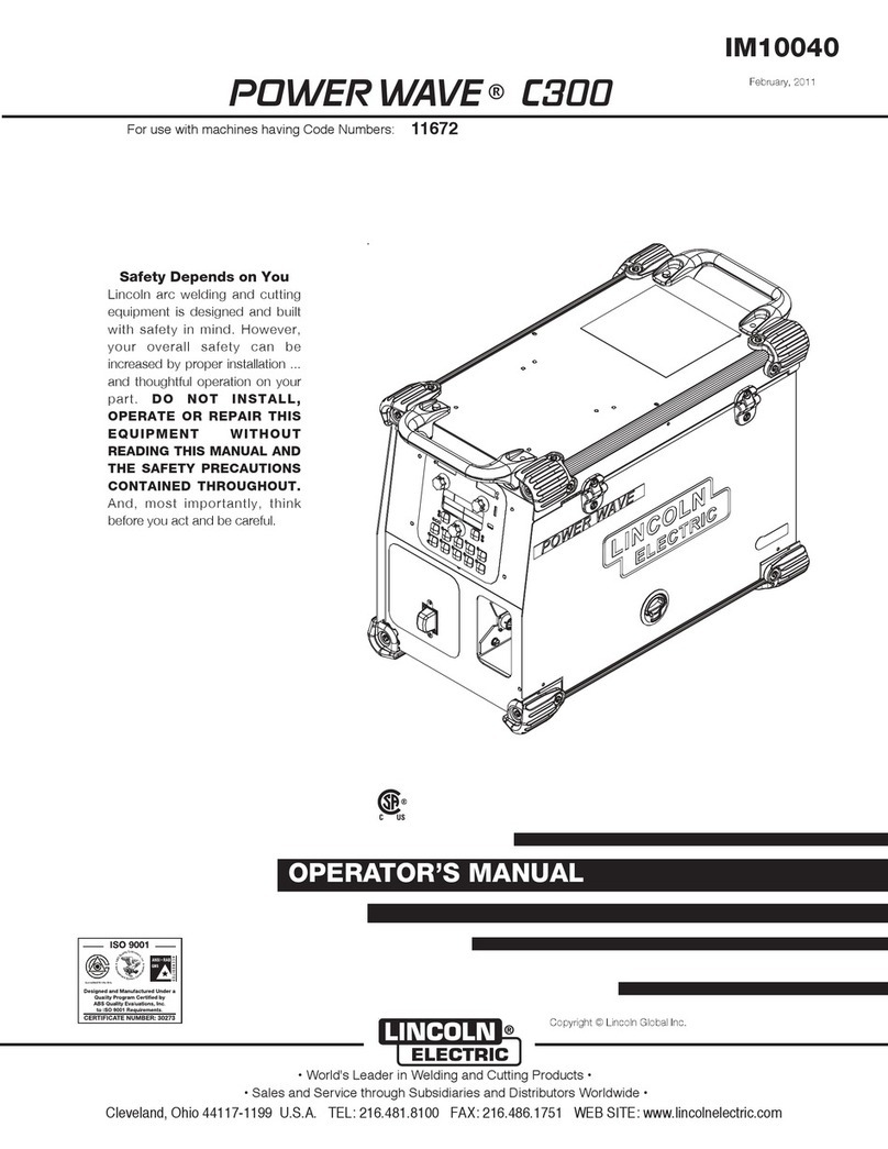 Lincoln Electric POWER WAVE IM10040 User manual