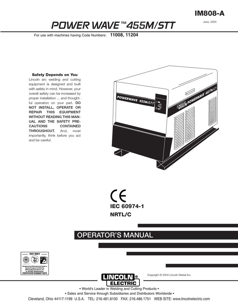 Lincoln Electric POWER WAVE IM808-A Operator's manual