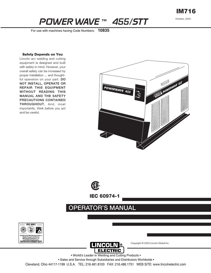 Lincoln Electric POWER WAVE IM716 Operator's manual