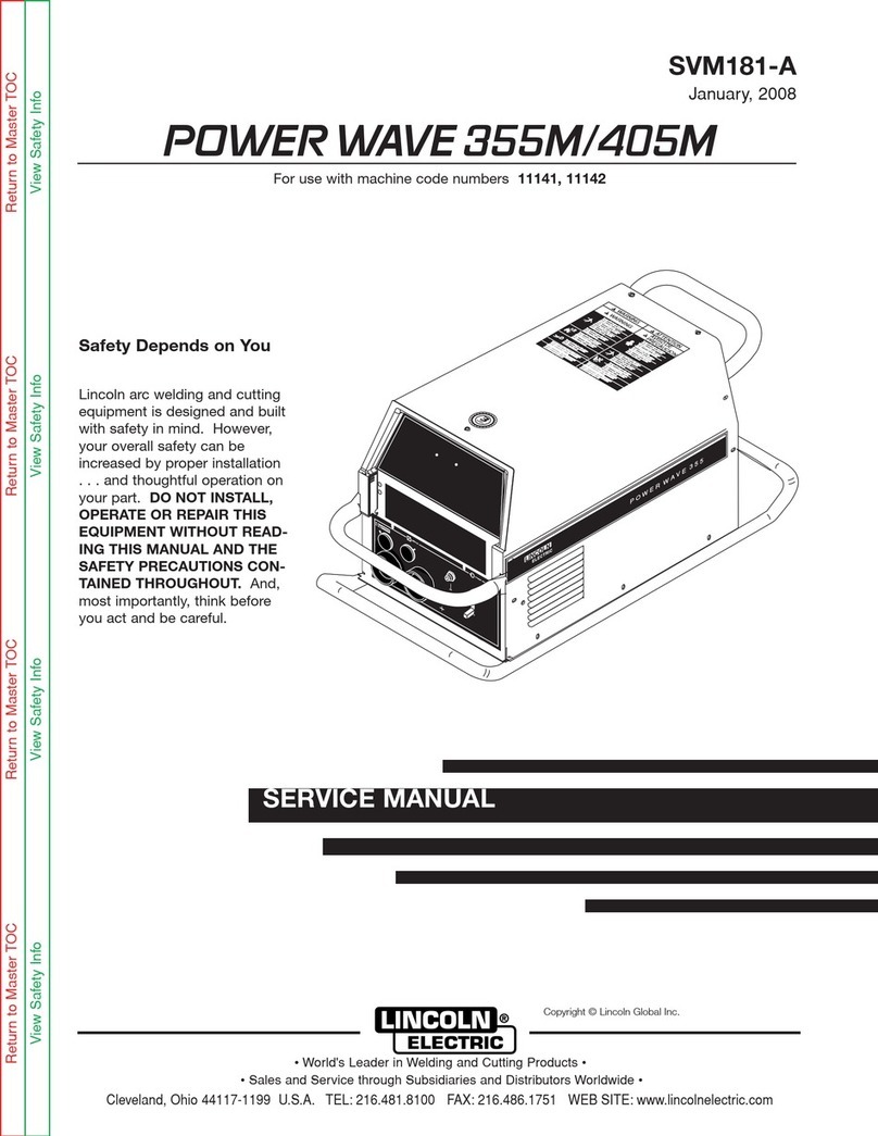 Lincoln Electric POWER WAVE 405M Service manual