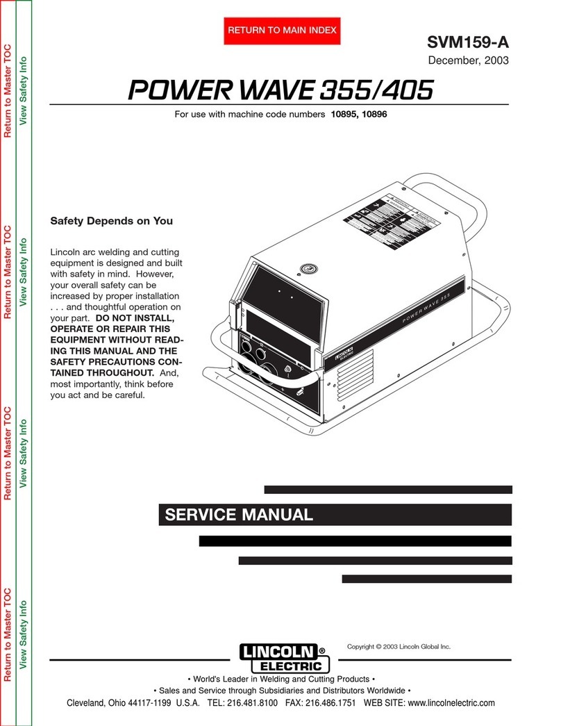 Lincoln Electric POWER WAVE 355/405 SVM159-A Service manual