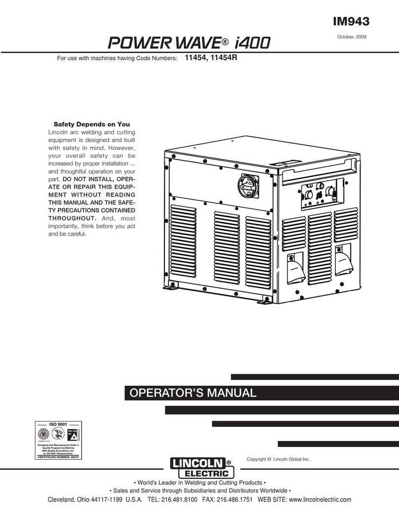 Lincoln Electric POWER WAVE I400 User manual
