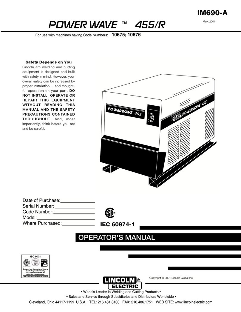 Lincoln Electric POWER WAVE IM690-A Operator's manual