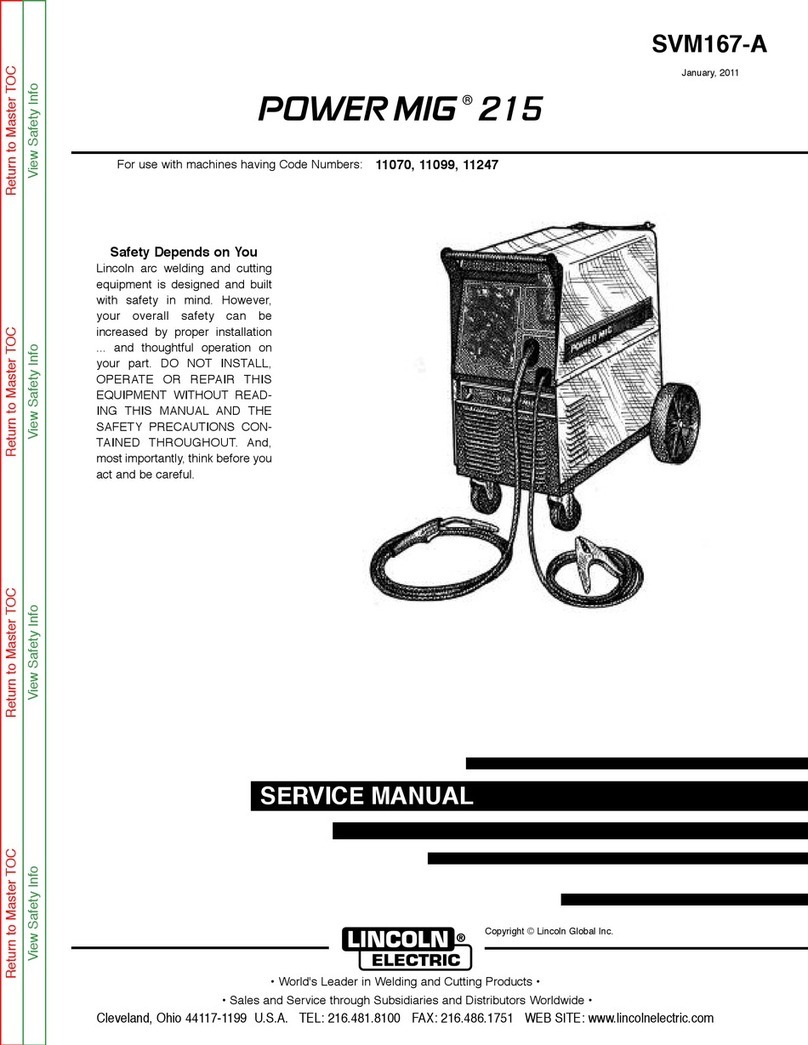 Lincoln Electric POWER MIG SVM167-A Service manual
