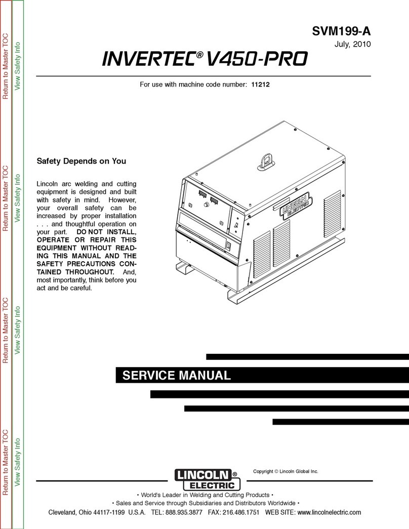 Lincoln Electric INVERTEC SVM199-A Service manual