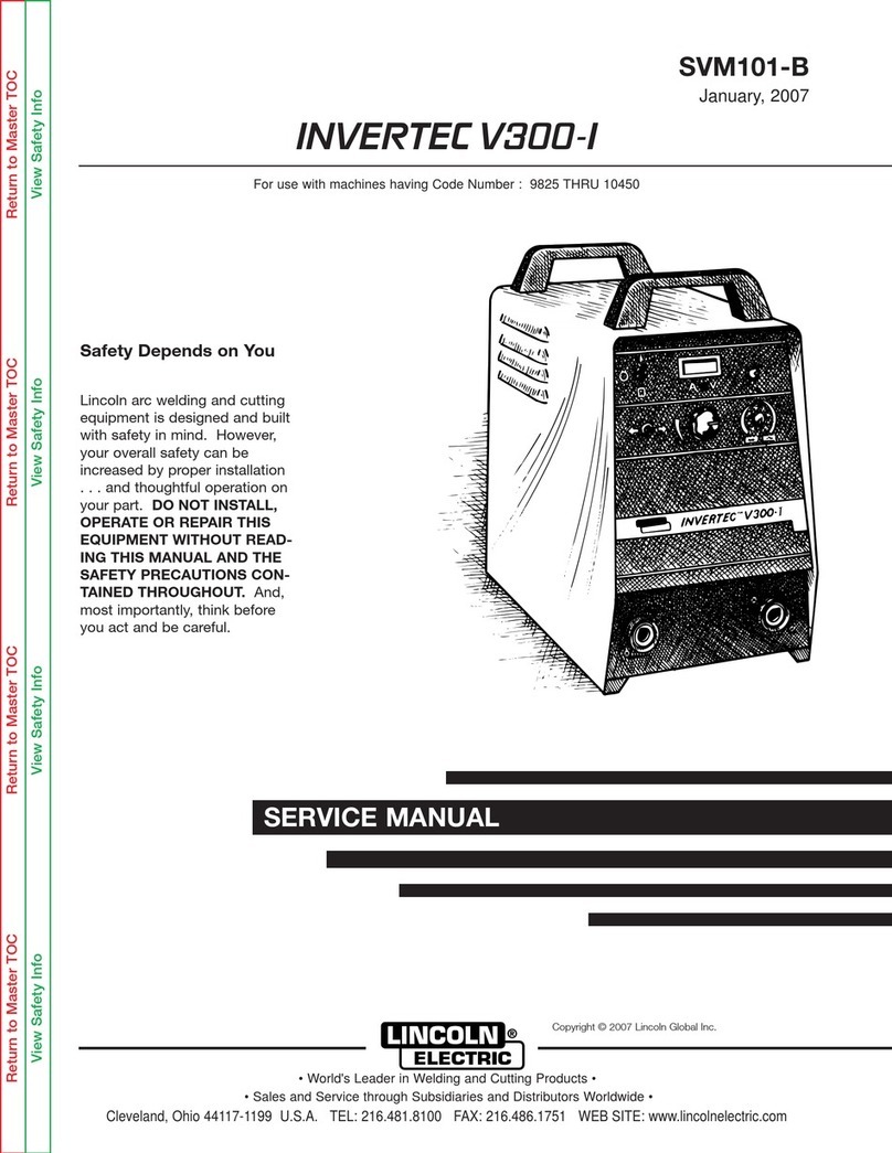 Lincoln Electric INVERTEC SVM101-B Service manual