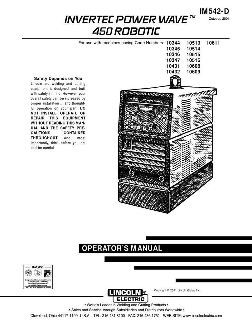 Lincoln Electric INVERTEC POWER WAVE IM542-D Operator's manual