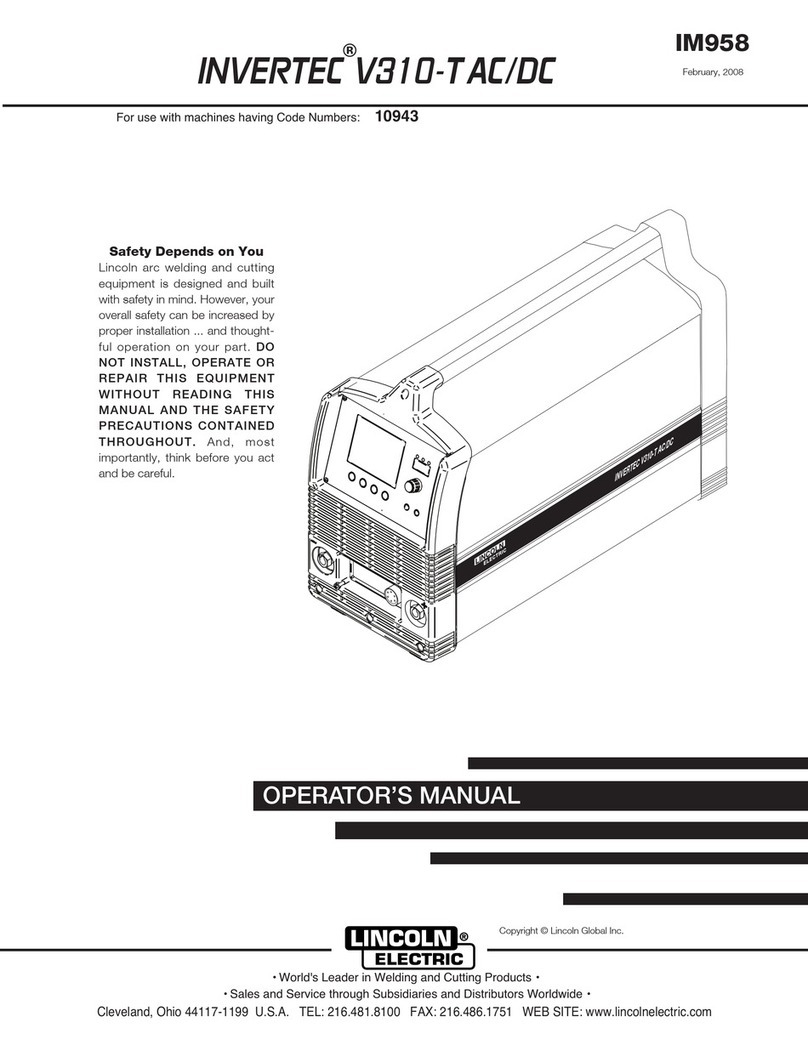 Lincoln Electric INVERTEC IM958 Operator's manual
