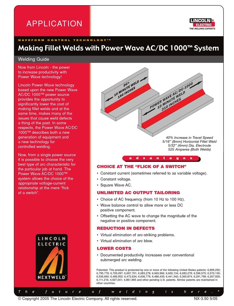 Lincoln Electric Making Fillet Welds Specification sheet