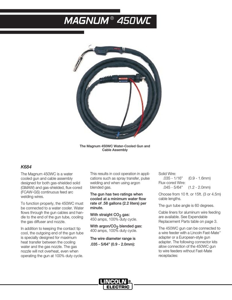 Lincoln Electric Magnum 450WC Specification sheet
