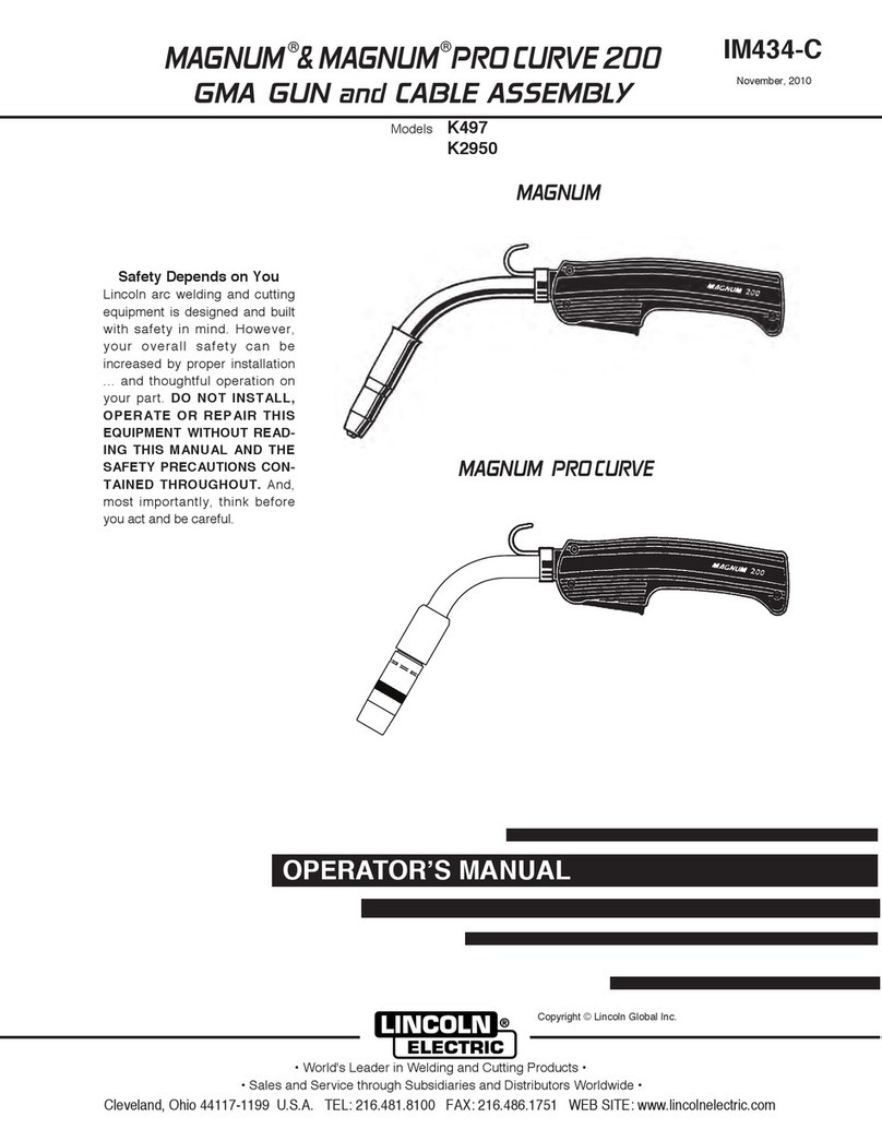 Lincoln Electric MAGNUM &MAGNUM PROCURVE 200 K497 Operator's manual