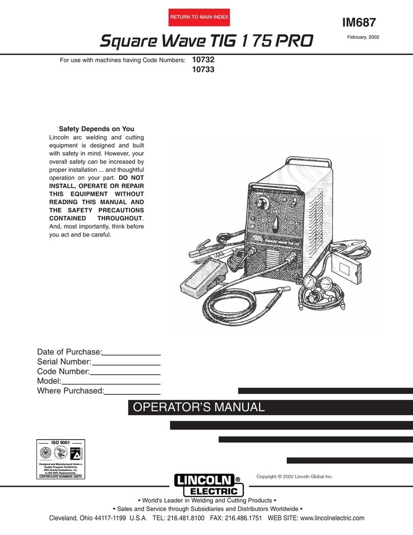 Lincoln Electric SQUARE WAVE IM687 User manual