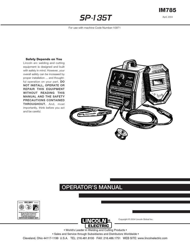 Lincoln Electric SP-135T Operator's manual