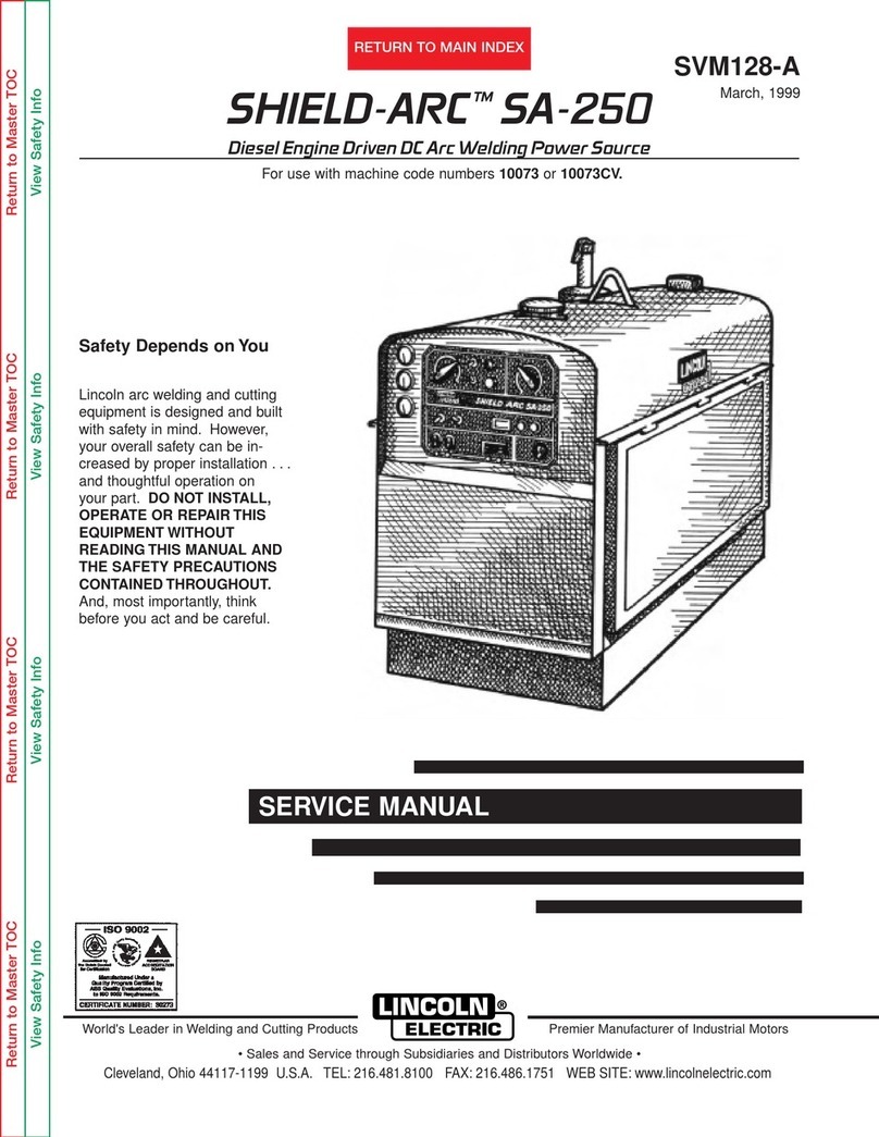 Lincoln Electric SHIELD-ARC SVM128-A User manual