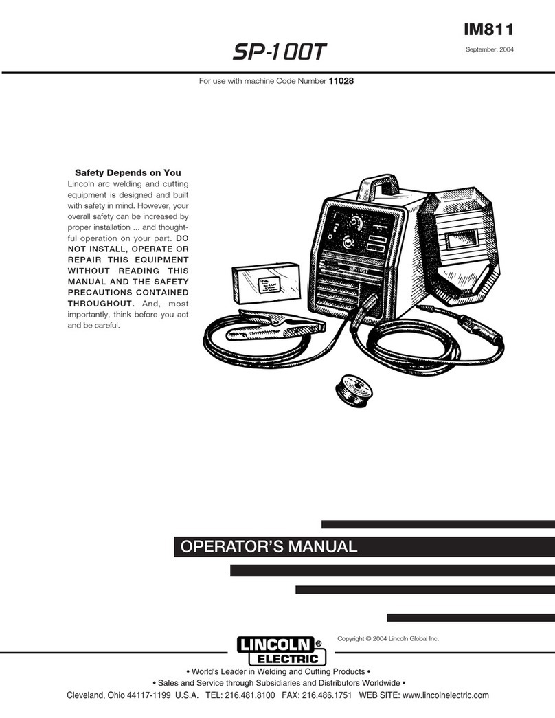 Lincoln Electric SP-100T User manual