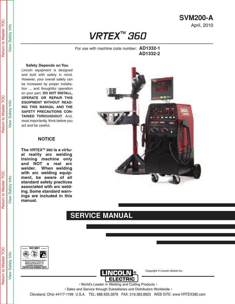 Lincoln Electric VRTEXTM 360 SVM200-A User manual