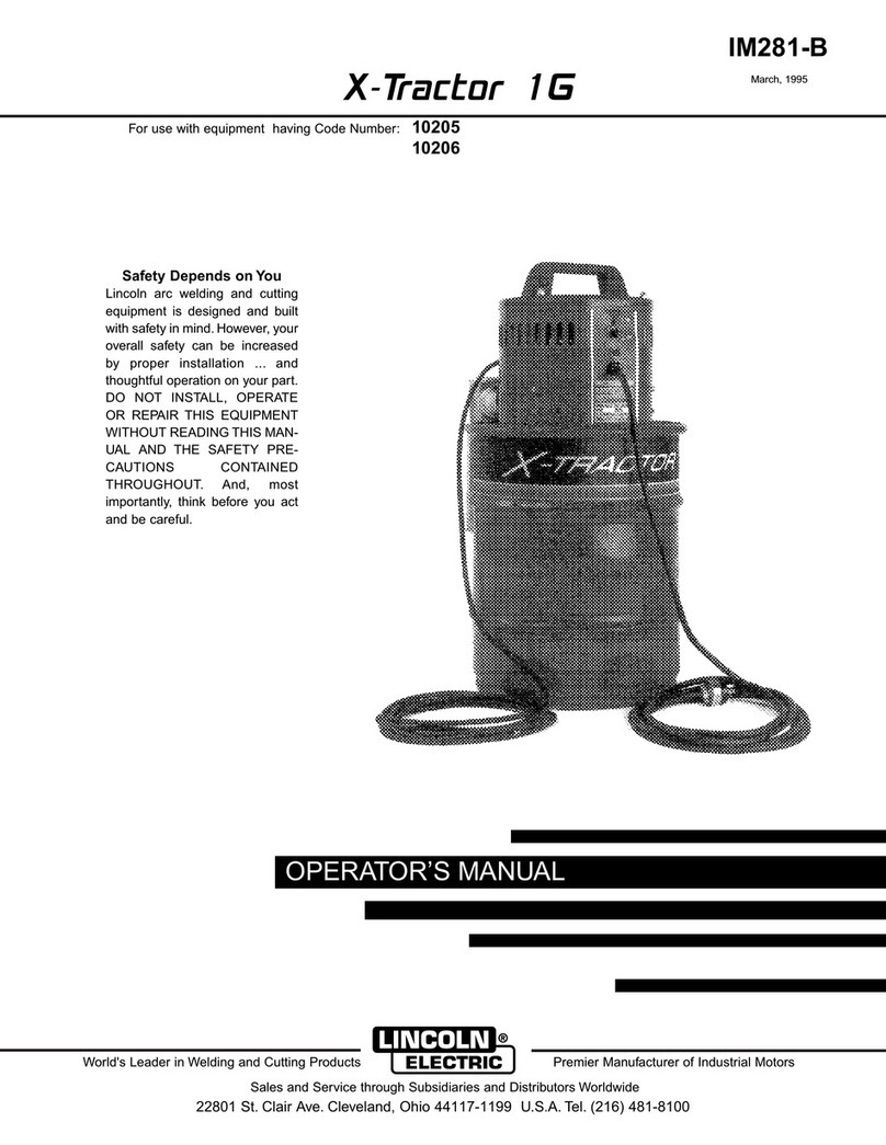 Lincoln Electric X-TRACTOR 1G IM281-B Operator's manual