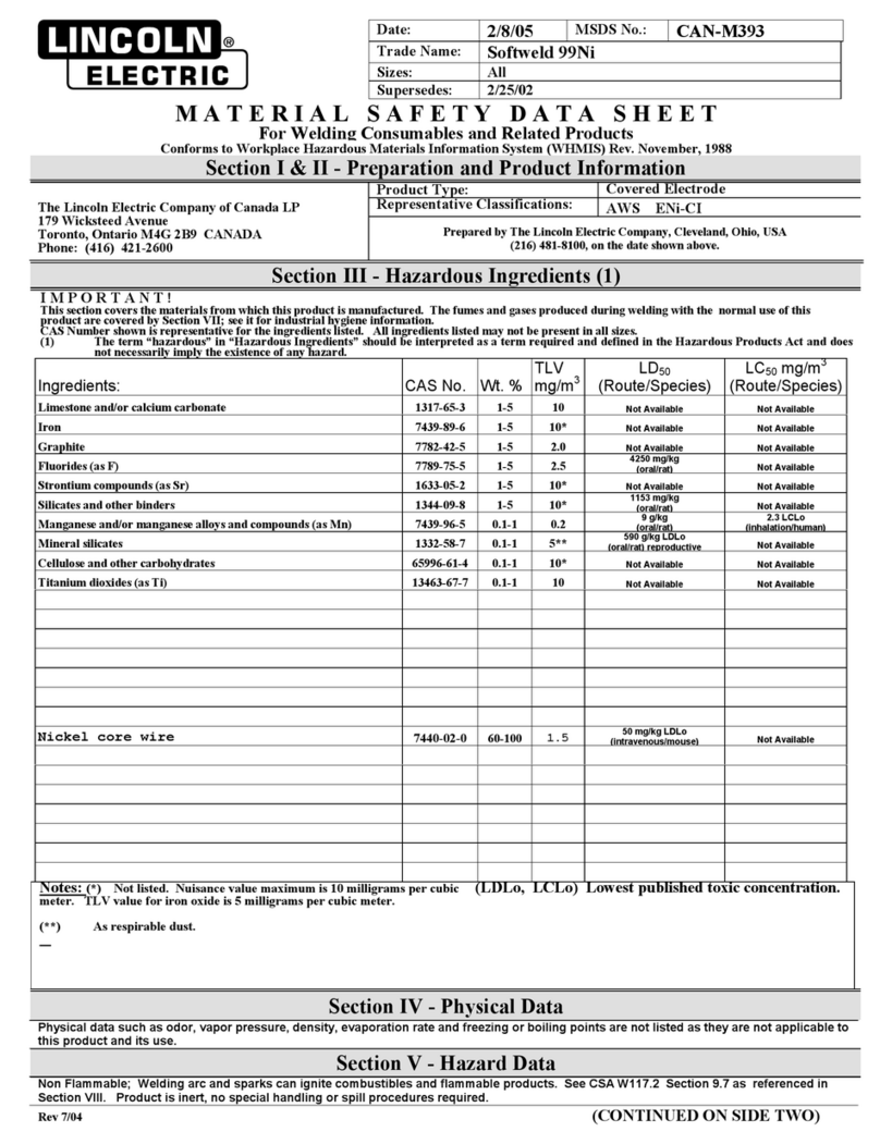 Lincoln Electric CAN-M393 user manual