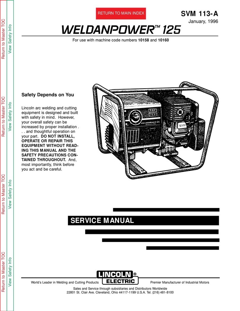 Lincoln Electric WELDANPOWER SVM 113-A Service manual