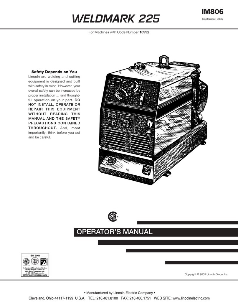 Lincoln Electric WELDMARK IM806 User manual